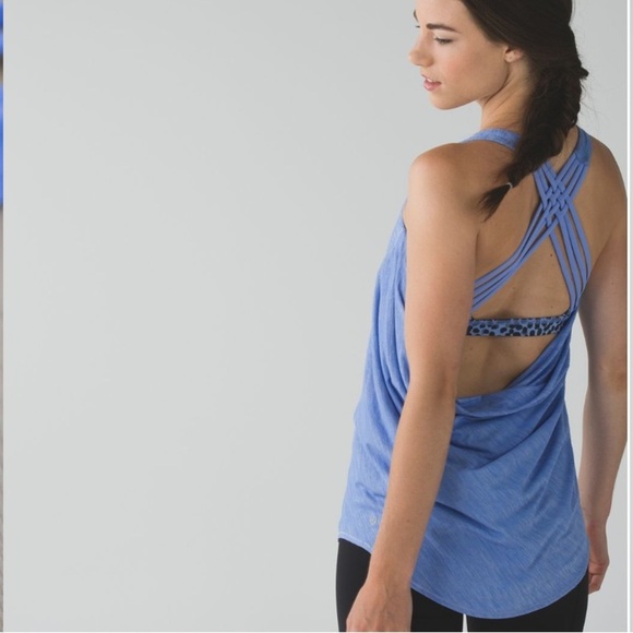 lululemon athletica Tops - Lululemon Wild Tank with Built-in Bra Heathered Lullaby / Ace Spot Size 6